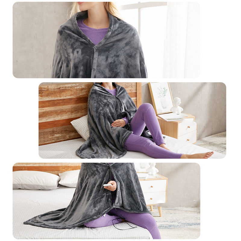 USB Heating Warm Shawl - Electric Heating Plush Blanket