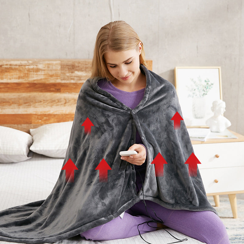 USB Heating Warm Shawl - Electric Heating Plush Blanket