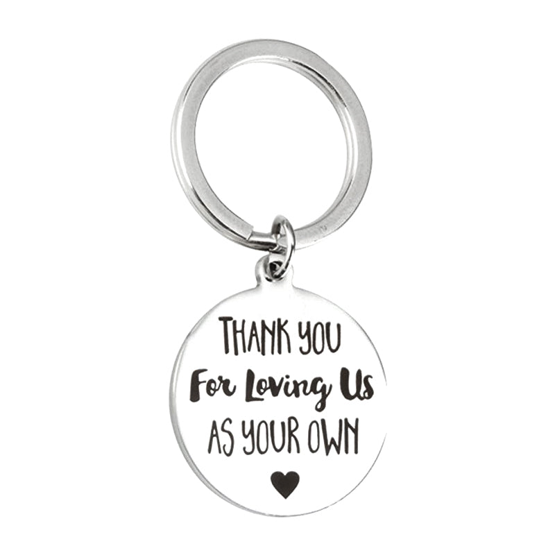 Thank You For Loving Us Stainless Steel Keychain