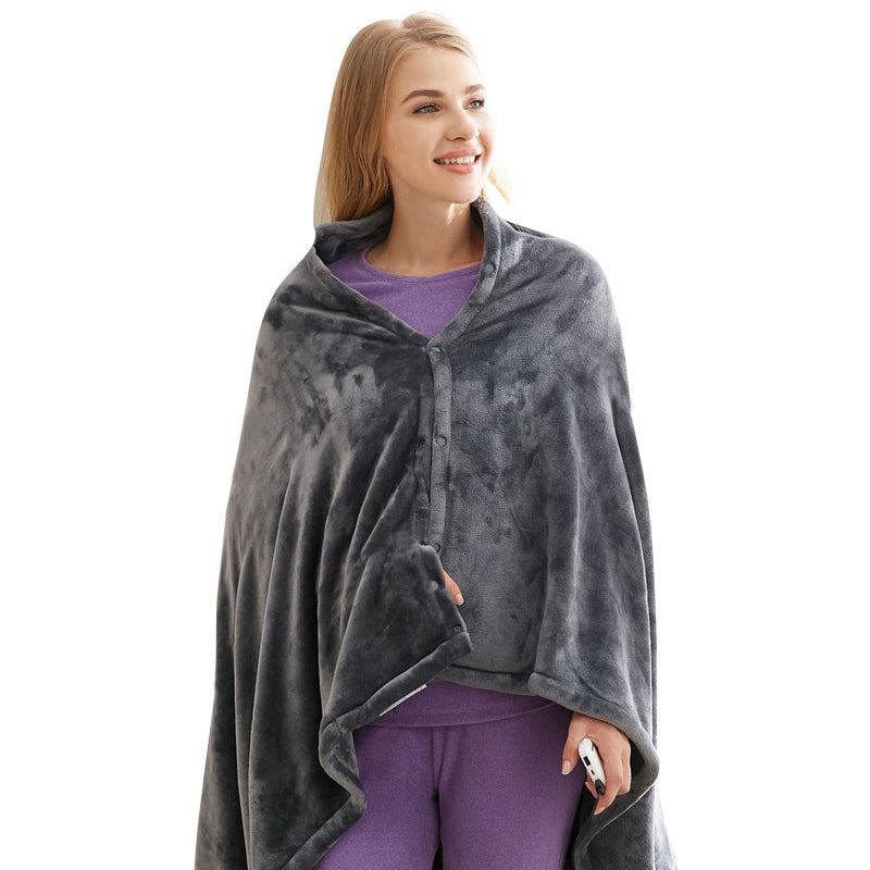 USB Heating Warm Shawl - Electric Heating Plush Blanket