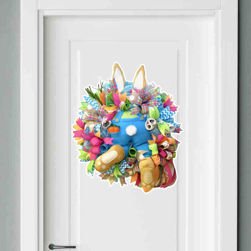 Easter Bunny Wreath Sticker