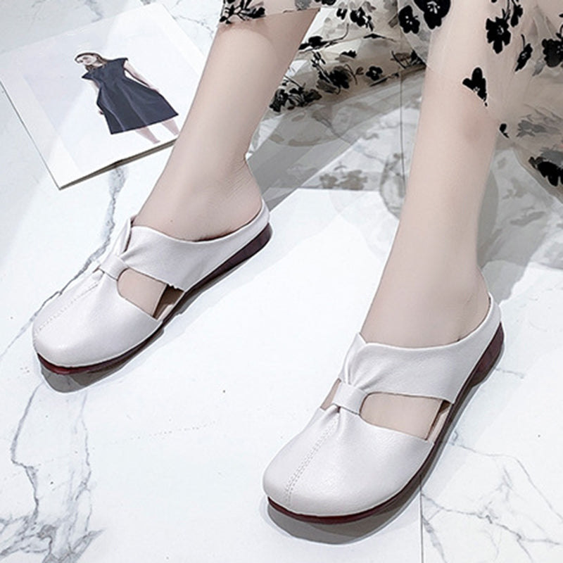 Elegant Cut-out Flat Slippers