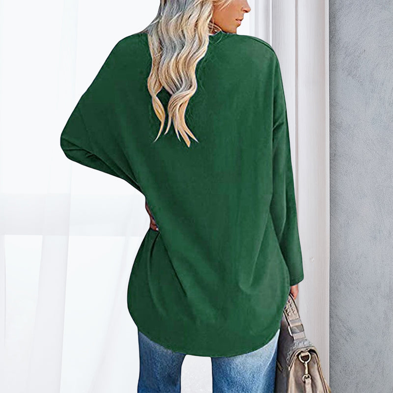 V Neck Drop Sleeve T-Shirt