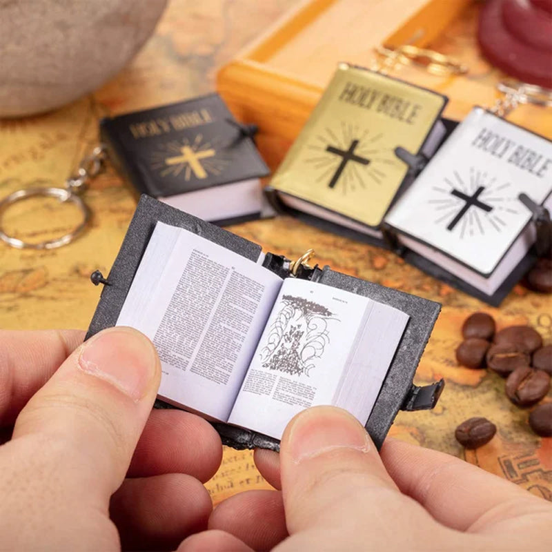 Mini Book Bible Keychain