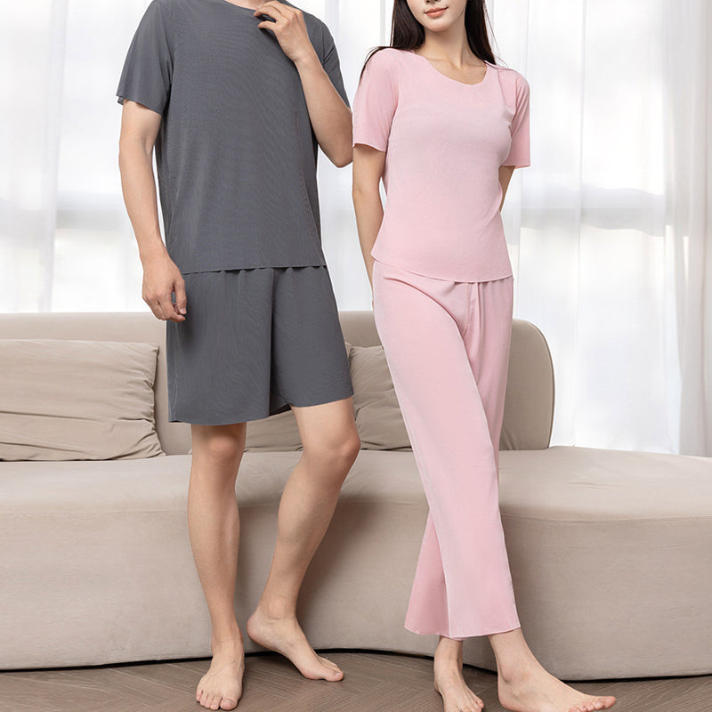 Soft Comfortable Short Sleeve 2-Piece pajamas