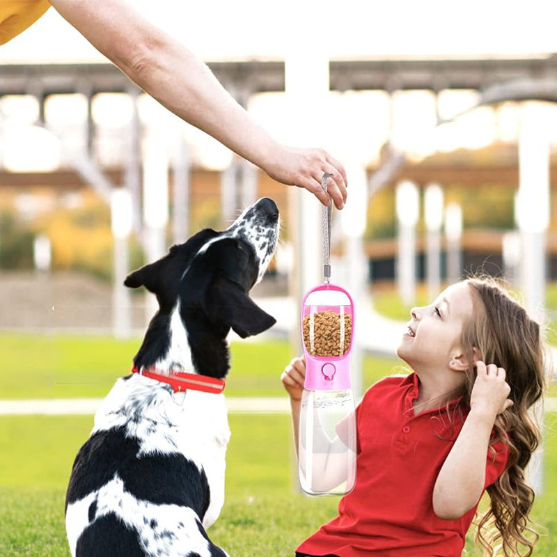 2 In 1 Portable Water Bottle Food Feeder