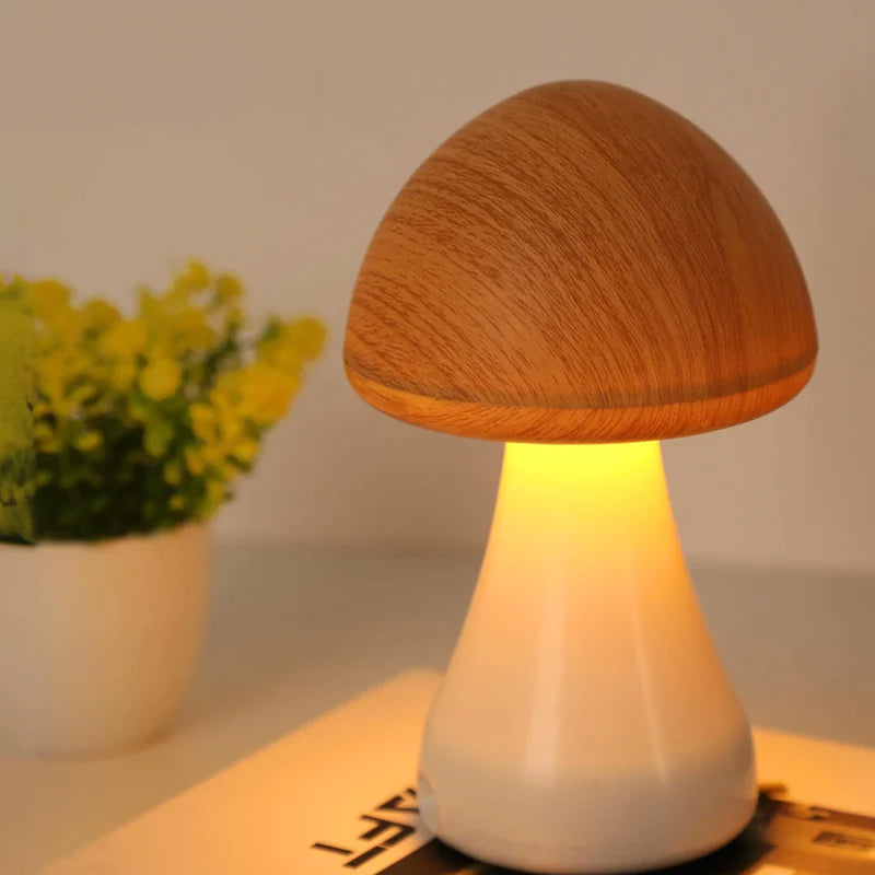 LED Rechargeable Touch Mushroom Desk Lamp