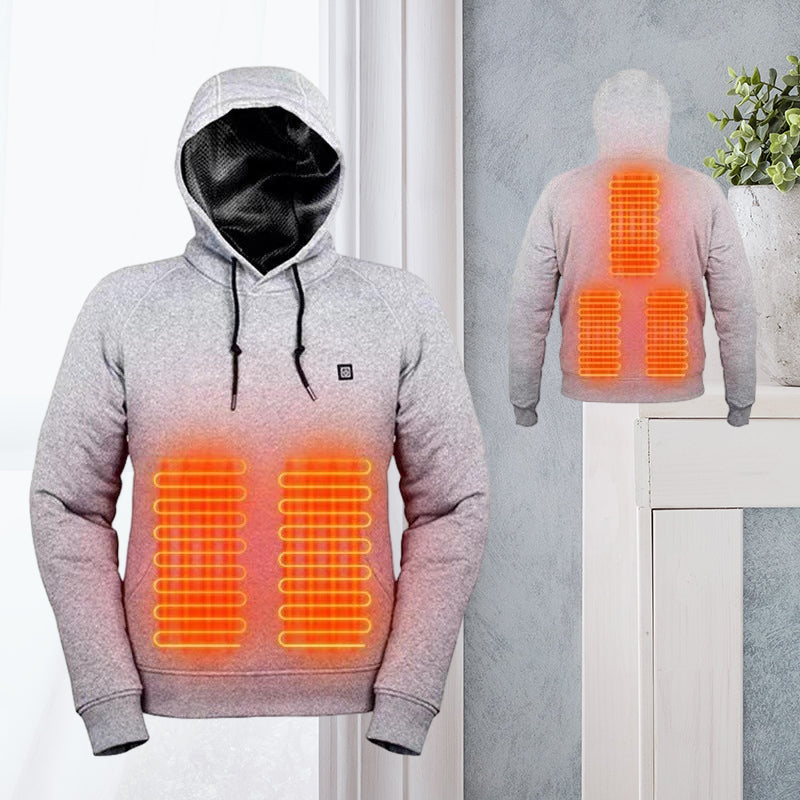 USB power heated hooded sweatshirt