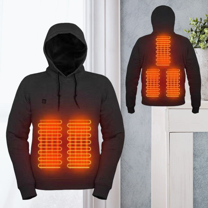 USB power heated hooded sweatshirt