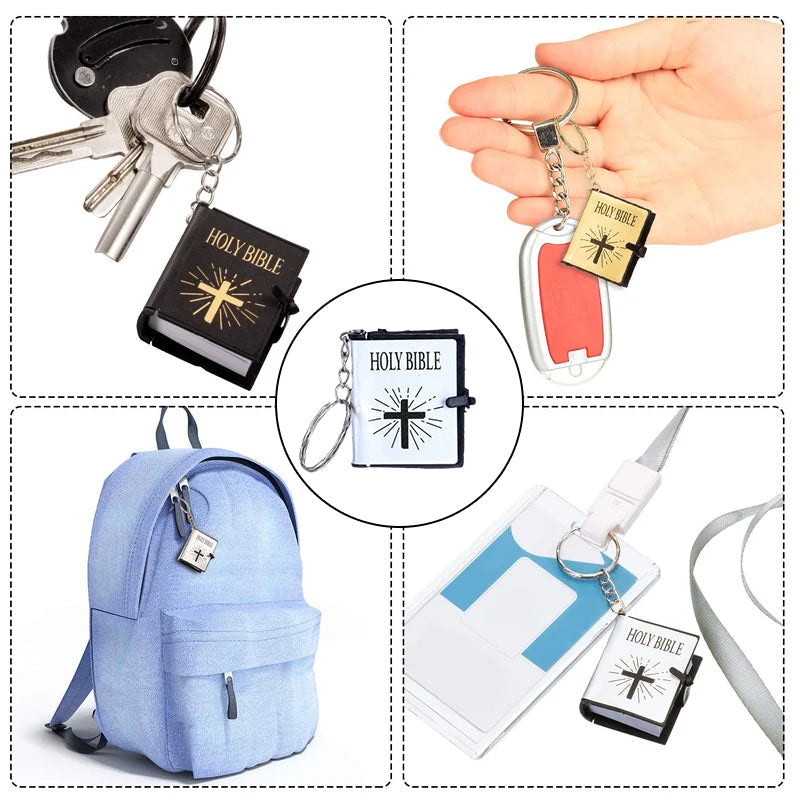 Mini Book Bible Keychain