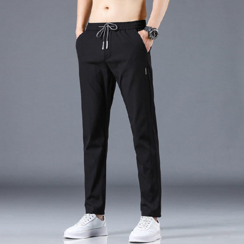 Ice silk casual trousers for men