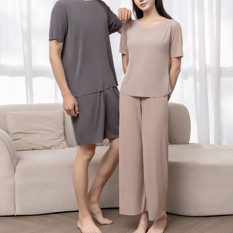 Soft Comfortable Short Sleeve 2-Piece pajamas