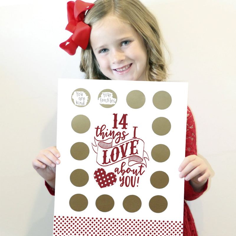 Valentine's Scratch Off Advent "14 things I love about you!"