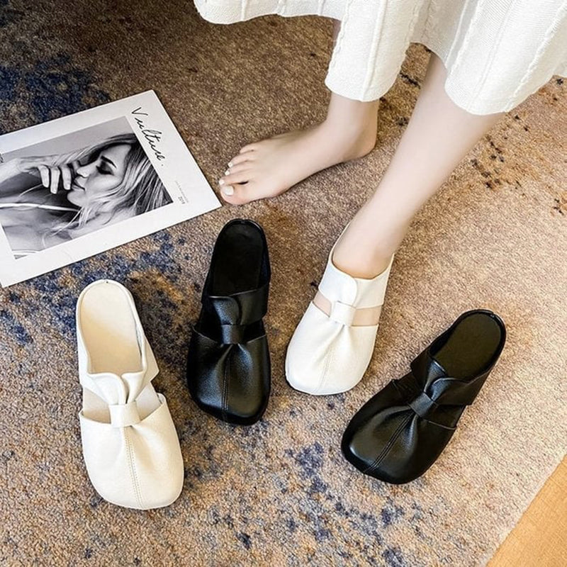 Elegant Cut-out Flat Slippers