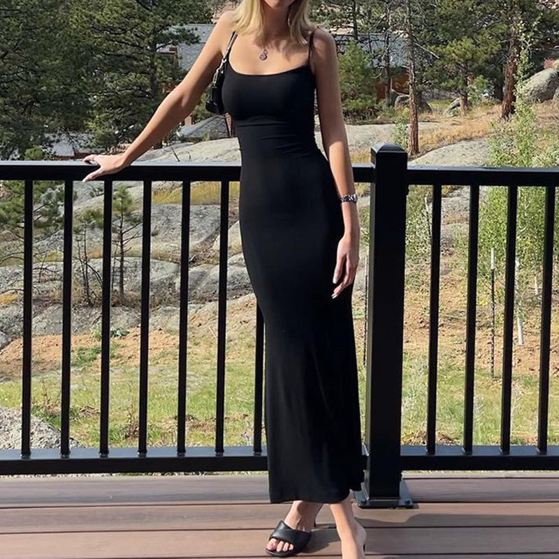 Casual slim cami maxi dress