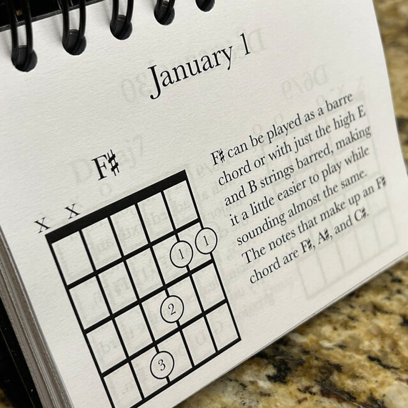 365 Days Guitar Chords Calendar