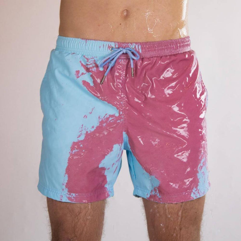 Color-Changing Beach Pants Swim Trunks