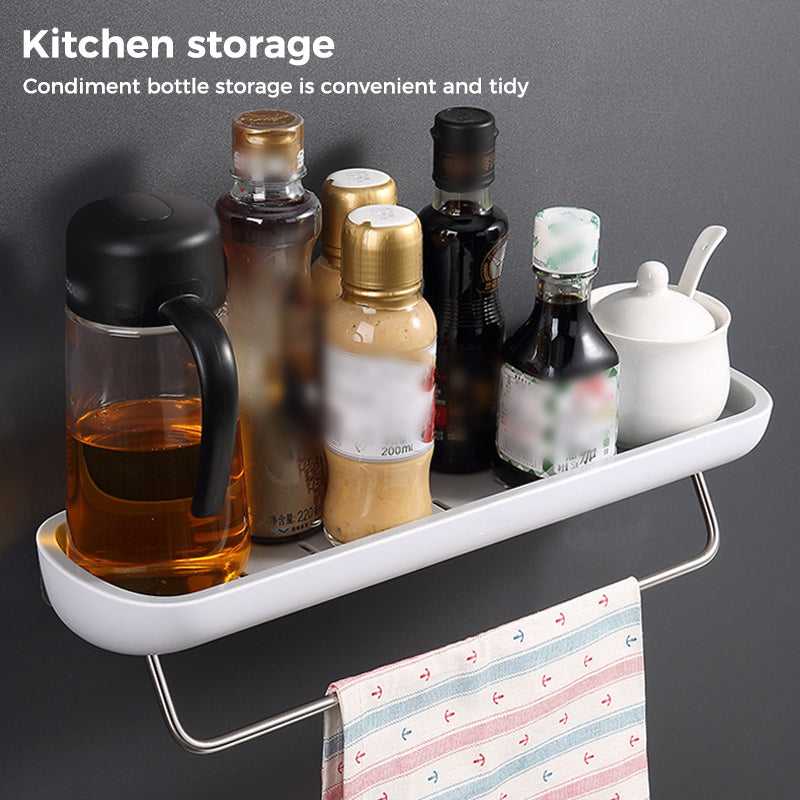 Adhesive organizer shelf