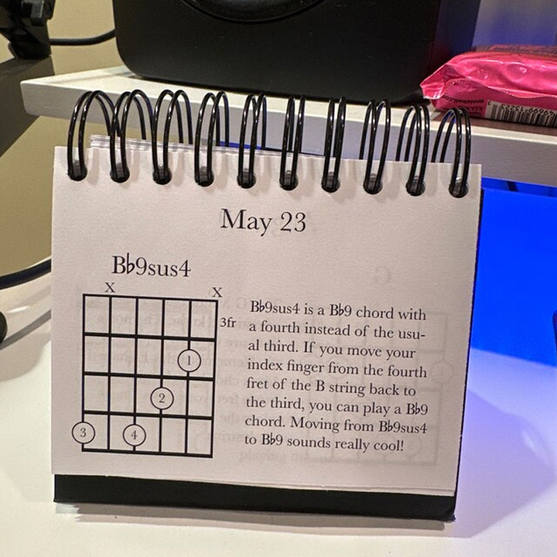 365 Days Guitar Chords Calendar