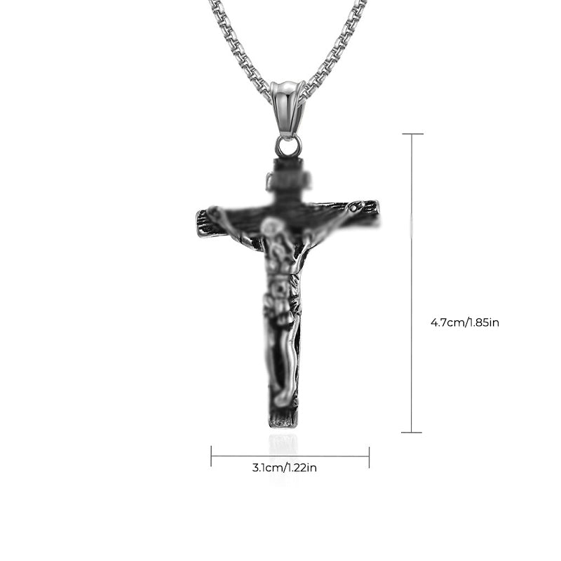 Titanium Steel Crucifix Necklace