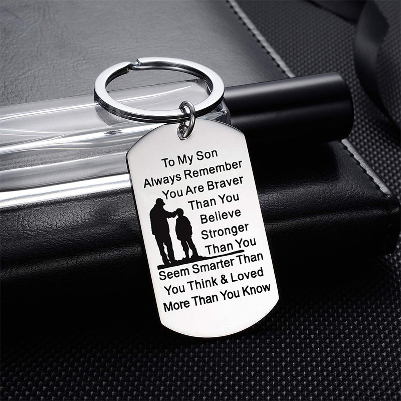 Mother's Day Lettering Metal Keychain with box