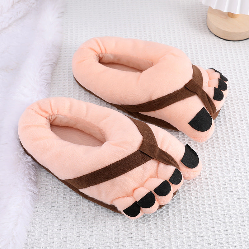 Funny Foot Plush Novelty Slippers