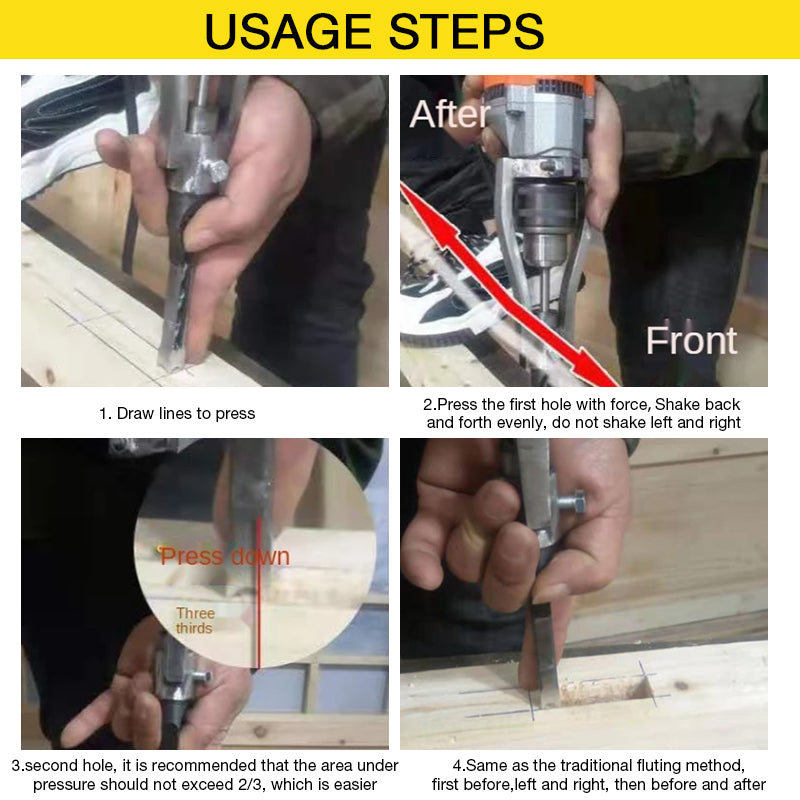 Woodworking Square Hole Drill Bits Adapter Bracket