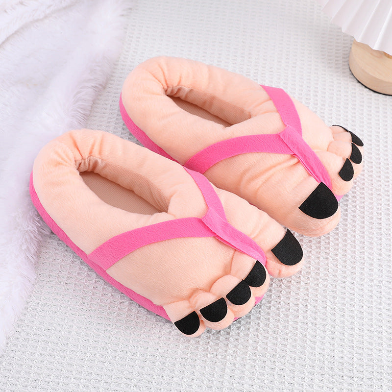 Funny Foot Plush Novelty Slippers