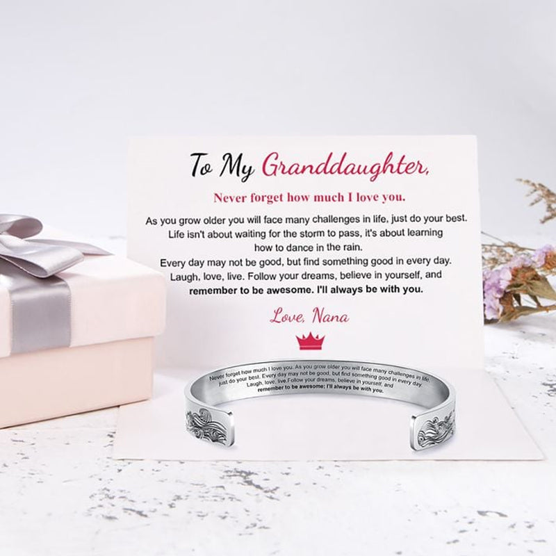 To My Granddaughter I Will Always Be With You Bracelet