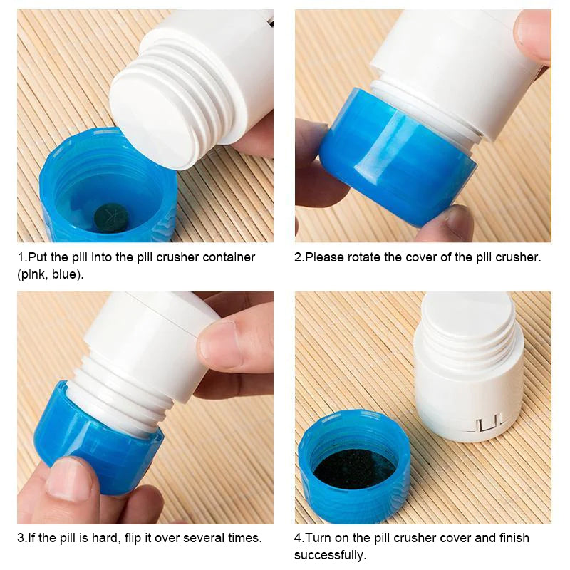 4 In 1 Portable Round Tablet Pill Pulverizer