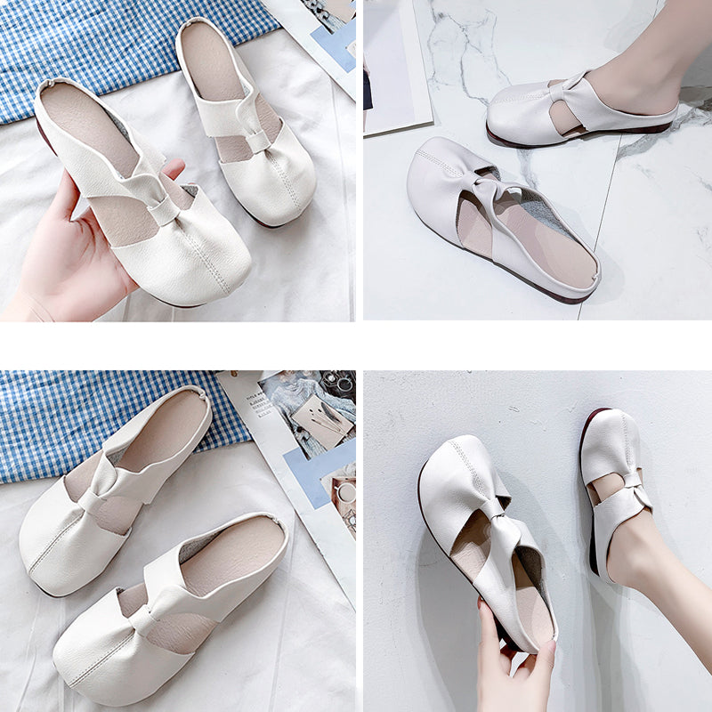 Elegant Cut-out Flat Slippers