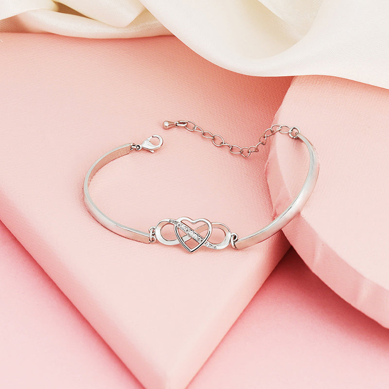 Always Remember I Love You Forever Love Heart Bracelet