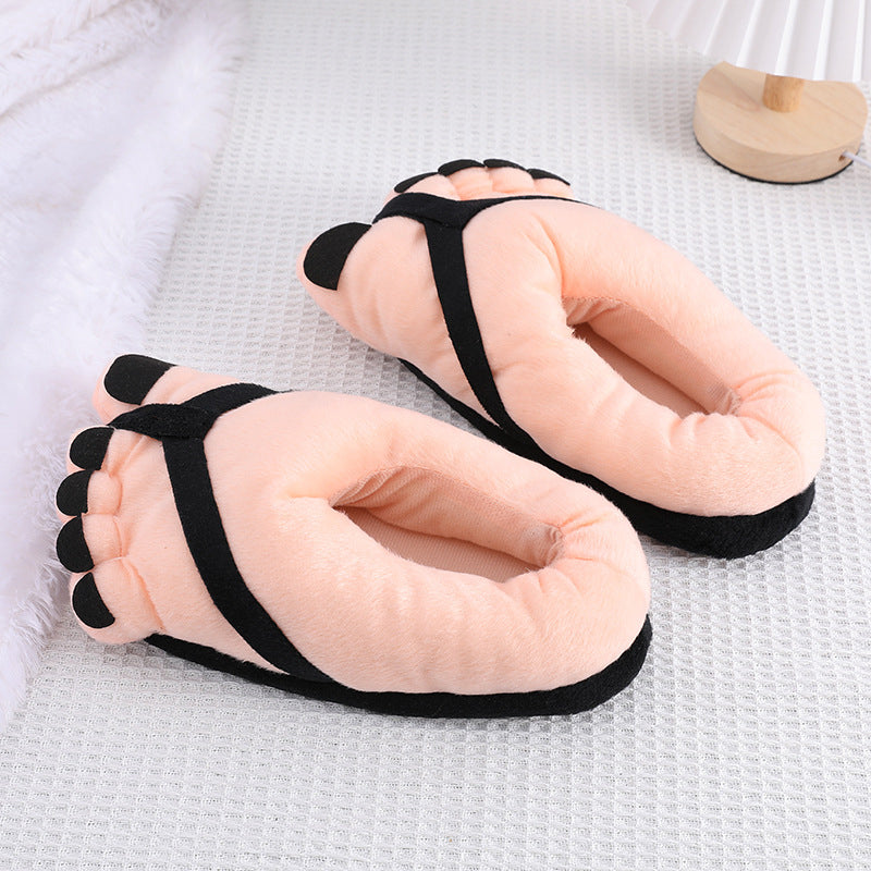 Funny Foot Plush Novelty Slippers