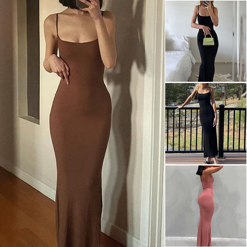 Casual slim cami maxi dress