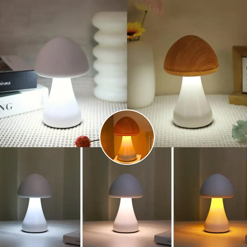 LED Rechargeable Touch Mushroom Desk Lamp