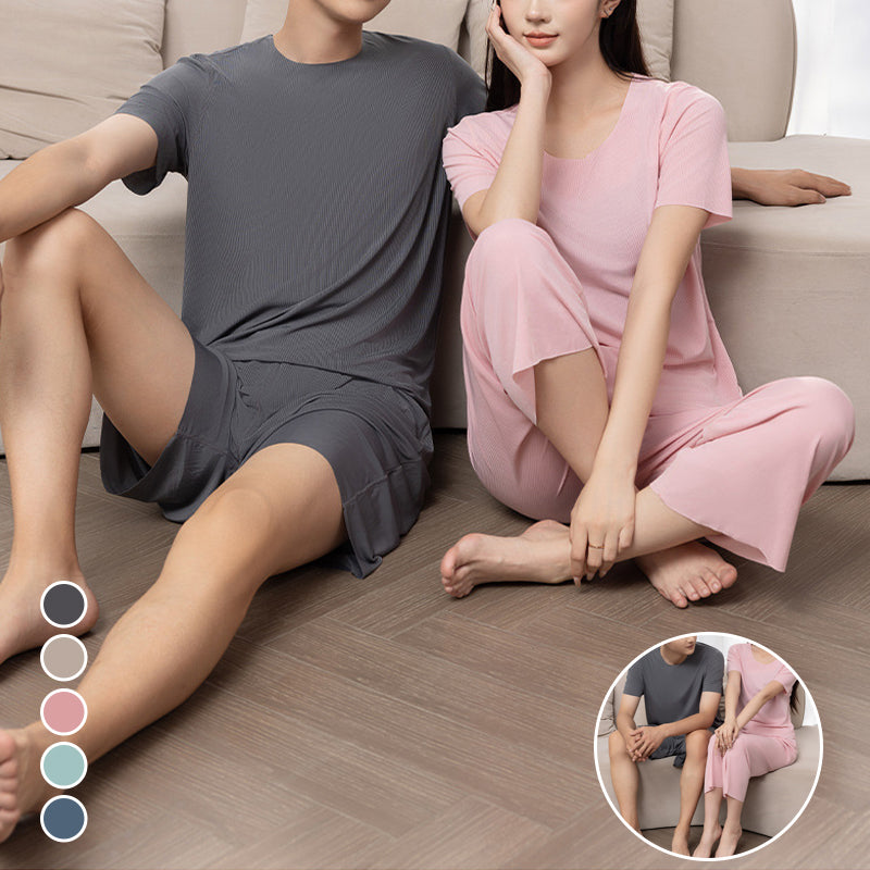 Soft Comfortable Short Sleeve 2-Piece pajamas